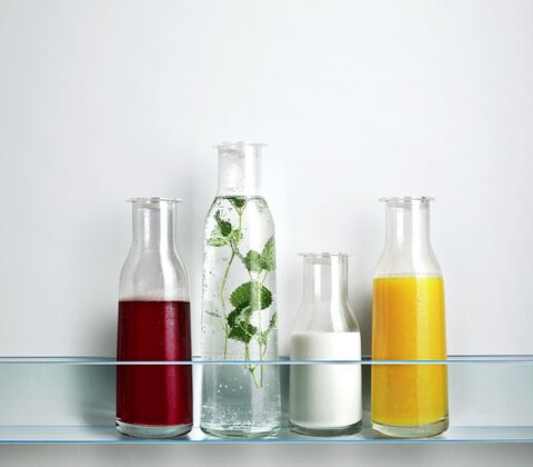 Holmegaard Minima glasflaske med låg 1,4 liter