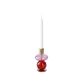 Holmegaard Bubble lysestage rød H 14 cm