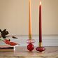 Holmegaard Bubble lysestage bordeaux H 8 cm