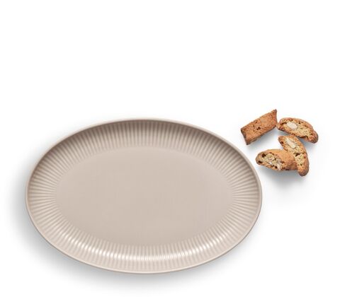 Eva Trio Legio Nova Palette oval tallerken beige Ø 24,5 cm