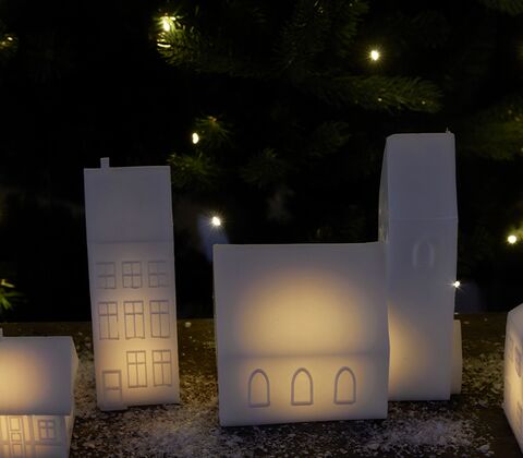 Sirius København bindingsværkshus hvid H8 cm