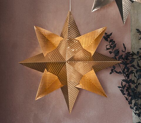 Sirius Lene stjerne guld Ø33 cm