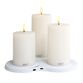 Sirius Sille genopladelig LED bloklys 3 stk. inkl. multicharger