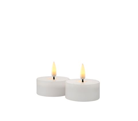 Sirius Sille LED genopladelige fyrfadslys hvid 2 stk.