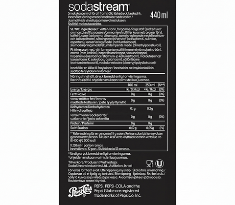 Sodastream smagskoncentrat Pepsi Max cherry 440 ml