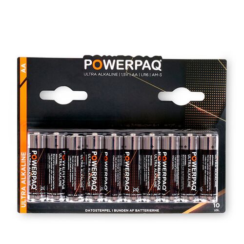 Powerpaq Alkaline LR6 AA-batteri 10 stk.