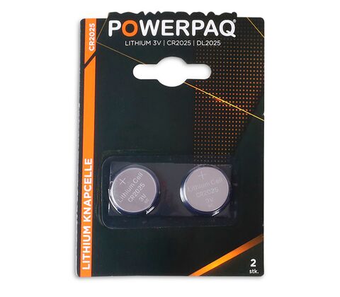 Powerpaq lithium CR2025 batteri 2 stk.