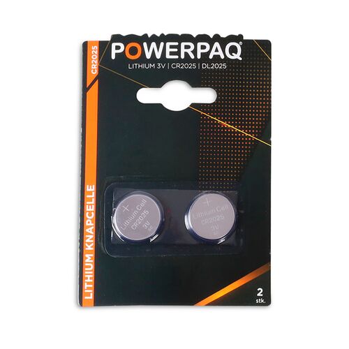 Powerpaq lithium CR2025 batteri 2 stk.