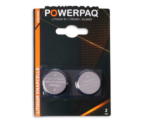 Powerpaq lithium CR2450 batteri 2 stk.