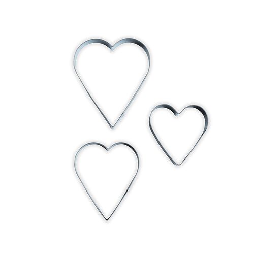 Udstiksforme hjerte 3 stk