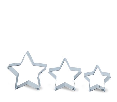 Stjerne udstiksforme 3 stk