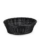 Rund brødkurv sort Ø25x8 cm