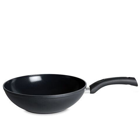 Wokpande keramisk belægning sort Ø 28 cm