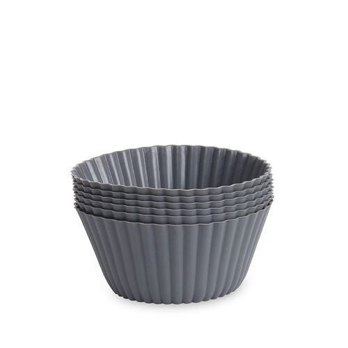 Muffinform silikone mørkegrå Ø 7 cm 6 stk.