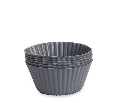 Muffinform silikone mørkegrå Ø 7 cm 6 stk.