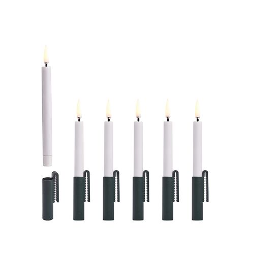 Uyuni Lighting LED juletræslys grøn 6 stk. H 13,8 cm