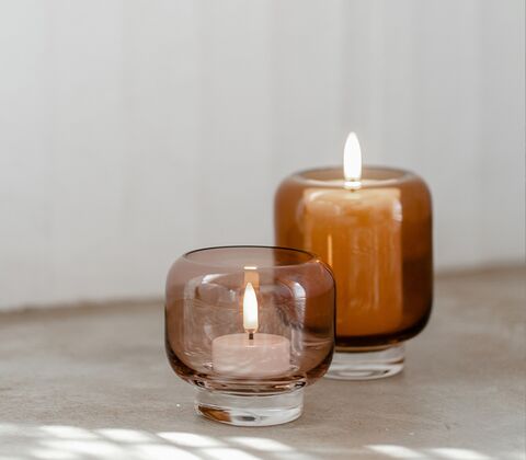 Uyuni Lighting LED fyrfadslys bloklys hvid H2,80 cm