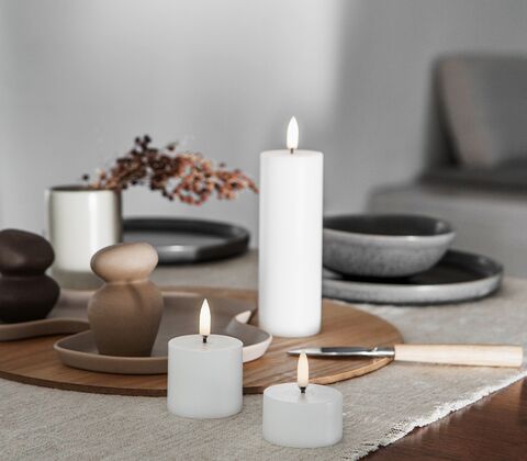 Uyuni Lighting LED fyrfadslys hvid H4,5 cm