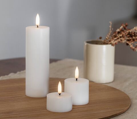 Uyuni Lighting LED fyrfadslys hvid H4,5 cm