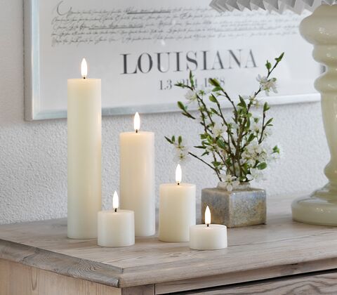 Uyuni Lighting LED fyrfadslys hvid H4,5 cm