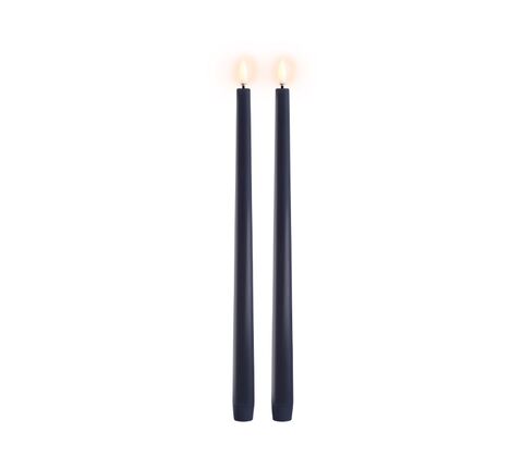 Uyuni Lighting LED stagelys mørkeblå H 32 cm 2 stk.