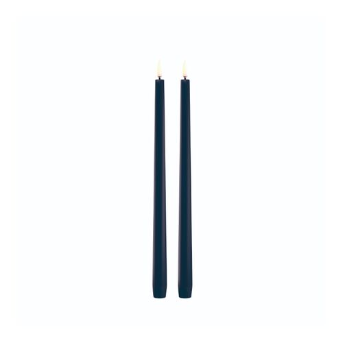 Uyuni Lighting LED stagelys mørkeblå H 32 cm 2 stk.