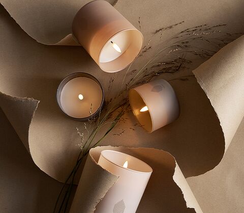 Uyuni Lighting LED glas lys sandstone H10,2 cm