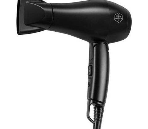 OBH Nordica Artist Dry&Go rejsehårtørrer sort 1100 watt