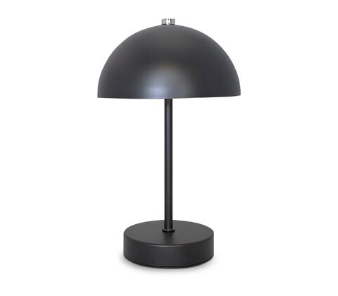 Bordlampe sort opladelig med touch H 25,5 cm