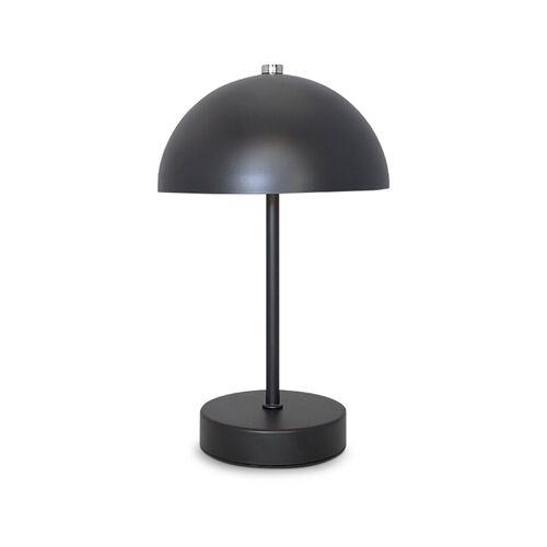 Bordlampe sort opladelig med touch H 25,5 cm