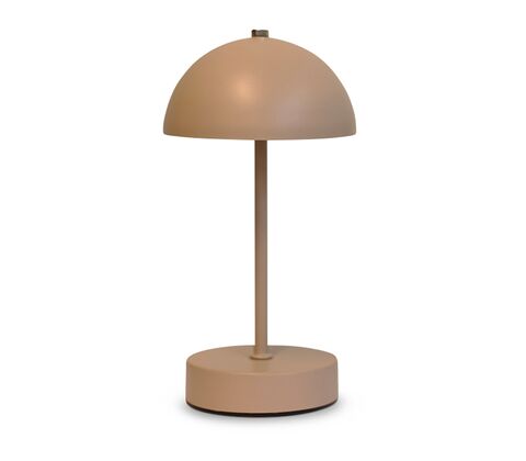 Bordlampe beige opladeligt med touch H 25,5 cm