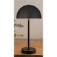 Bordlampe sort opladelig med touch H 35 cm