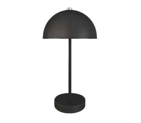 Bordlampe sort opladelig med touch H 35 cm