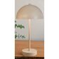 Bordlampe beige opladeligt med touch H 35 cm