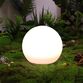 Enjoy solcelle kugle med spyd hvid Ø 15 cm
