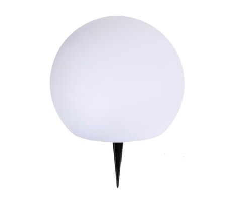 Enjoy solcelle kugle med spyd hvid Ø 15 cm
