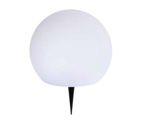 Enjoy solcelle kugle med spyd hvid Ø 25 cm