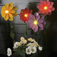 Enjoy solcellelampe metal blomst - 4 assorterede farver
