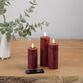 ENJOY LED bloklys 3-pak bordeaux Ø 4,8 cm