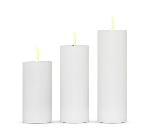 ENJOY LED bloklys 3-pak Ø4,8 cm hvid