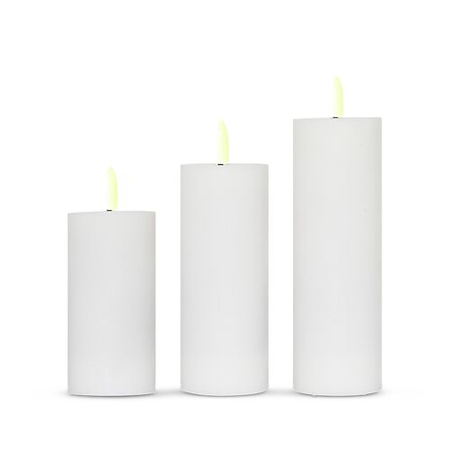 ENJOY LED bloklys 3-pak Ø4,8 cm hvid