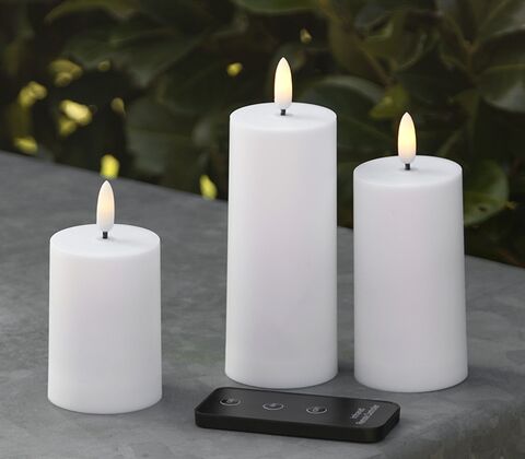 ENJOY LED bloklys sæt udendørs Ø5,2 cm hvid