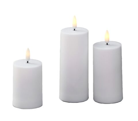 ENJOY LED bloklys sæt udendørs Ø5,2 cm hvid