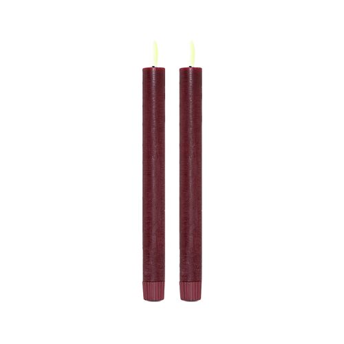 Enjoy LED stagelys bordeaux H 22,5 cm 2 stk.