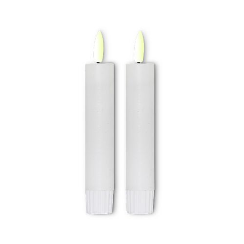 ENJOY LED stagelys 2-pak Ø2,2xH11 cm hvid