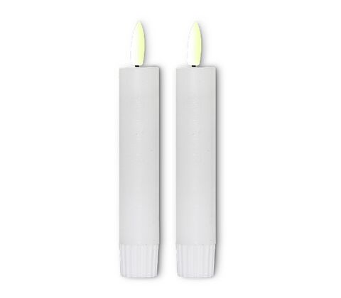 ENJOY LED stagelys 2-pak Ø2,2xH11 cm hvid