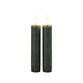 ENJOY LED stagelys 2-pak grøn Ø 2,2 x H 11 cm
