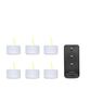 ENJOY LED fyrfadslys 6-pak plast Ø3,6xH2 cm hvid