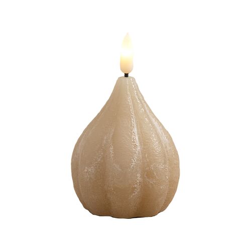 ENJOY LED løglys med timerfunktion Ø6,5xH8 cm sand