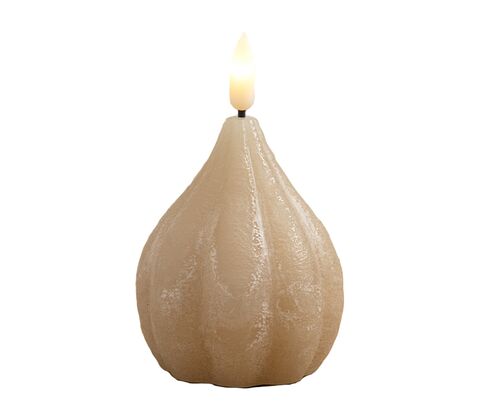 ENJOY LED løglys med timerfunktion Ø6,5xH8 cm sand